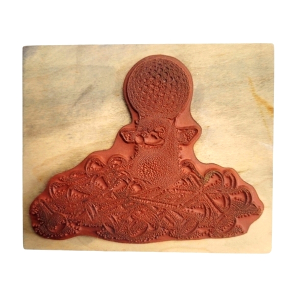 Vintage 1998 House Mouse Designs Golf Ball and tees Stampa Rosa Rubber Stamp - Picture 2 of 3